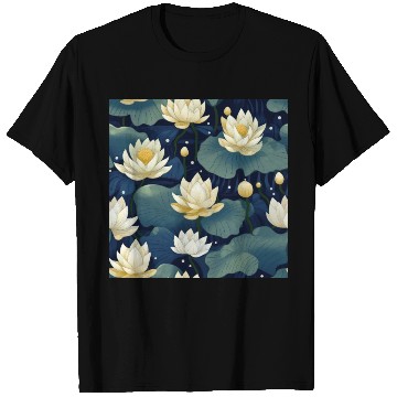 Discover Serenity Blooms: Timeless Lotus Pattern T Shirts