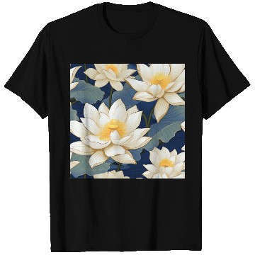 Discover Serenity Blooms: Timeless Lotus Pattern T Shirts