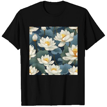 Discover Serenity Blooms: Timeless Lotus Pattern T Shirts