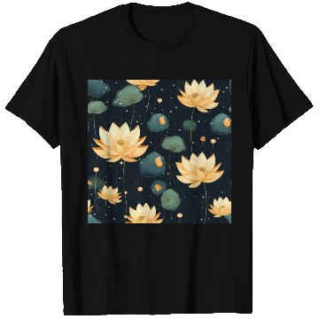 Discover Serenity Blooms: Timeless Lotus Pattern T Shirts