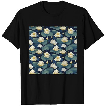 Discover Serenity Blooms: Timeless Lotus Pattern T Shirts