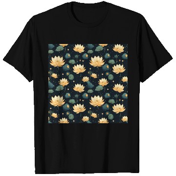 Discover Serenity Blooms: Timeless Lotus Pattern T Shirts