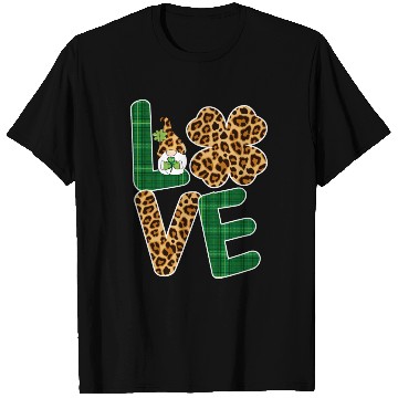 Discover Love Irish Gnome Shamrock Leopard Plaid St T Shirts