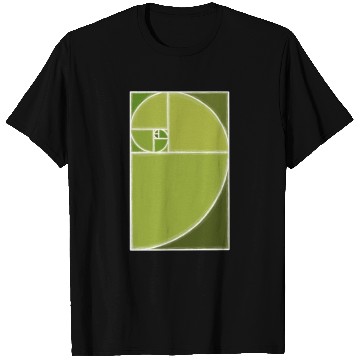 Discover Olive Green Fibonacci Spiral T Shirts