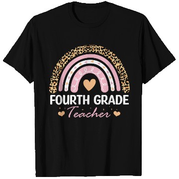 Discover 4th Grade Leopard Rainbow Teacher Kindergarten T Shirts