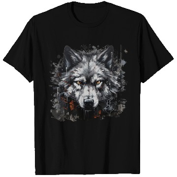 Discover The Lone Wolf. Urban Hunter, Graffiti Style. T Shirts