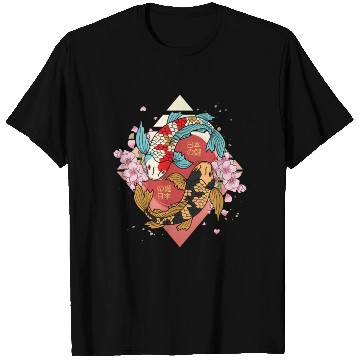 Discover Kawaii Cherry Blossom Koi Fish Japanese Sakura T Shirts