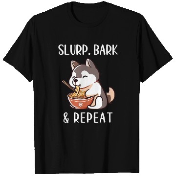 Discover Husky Slurp Bark Repeat Dog T Shirts