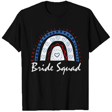 Discover Bride Squad Matching Bachelorette Wedding Rainbow T Shirts