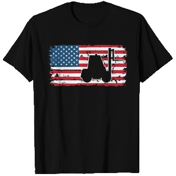Discover Forklift Driver Usa Flag T Shirts