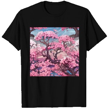 Discover Anime Euphoria: Fantasy Cherry Blossom Dreamscape T Shirts