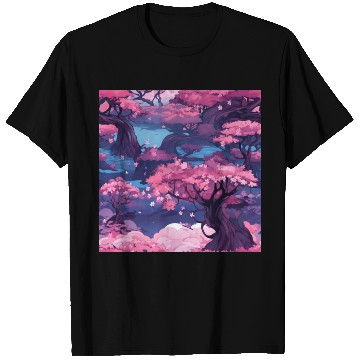 Discover Anime Euphoria: Fantasy Cherry Blossom Dreamscape T Shirts