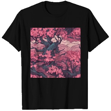 Discover Anime Euphoria: Fantasy Cherry Blossom Dreamscape T Shirts