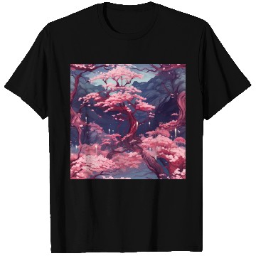 Discover Anime Euphoria: Fantasy Cherry Blossom Dreamscape T Shirts