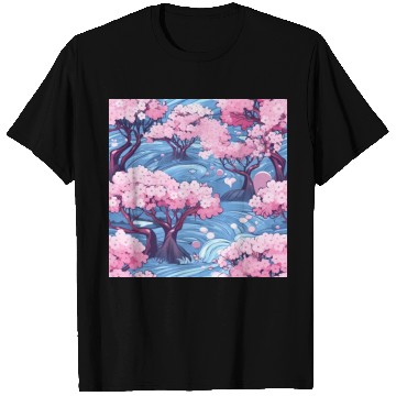 Discover Anime Euphoria: Fantasy Cherry Blossom Dreamscape T Shirts