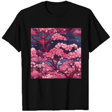 Discover Anime Euphoria: Fantasy Cherry Blossom Dreamscape T Shirts
