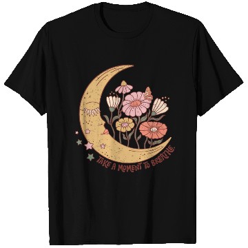 Discover SELF CARE T Shirts, Moon Face, Wild Flower T Shirts