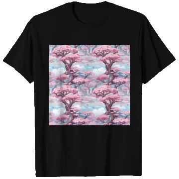 Discover Anime Euphoria: Fantasy Cherry Blossom Dreamscape T Shirts