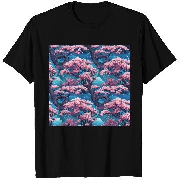 Discover Anime Euphoria: Fantasy Cherry Blossom Dreamscape T Shirts