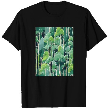 Discover Green Forest Sticker T Shirts