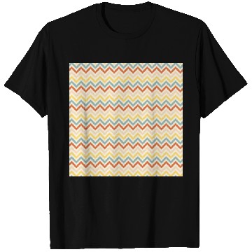 Discover Retro Colorful Chevron Pattern T Shirts