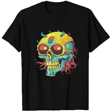 Discover zombie skull skull T Shirts