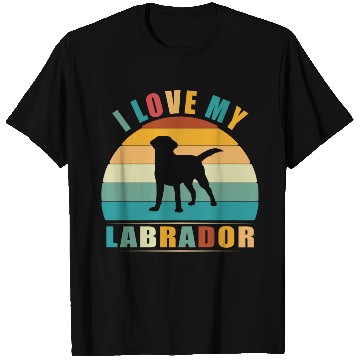 Discover Retro Vintage I love my labrador T Shirts Lover