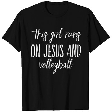 Discover This Runs On Jesus And Volleyball Christian T Shirts