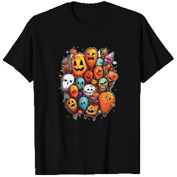 Discover Balloon Halloween Trick Or Treat Spooky Boo Ghost T Shirts