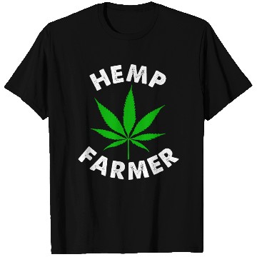 Discover Hemp Farmer Green Leaf T Shirts