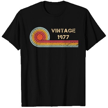 Discover Vintage 1977 birthday retro design T Shirts