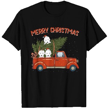 Discover Great Pyrenees Xmas Vintage Red Pickup T Shirts