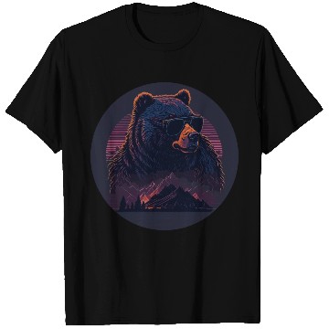 Discover Stylish synthwave Bear T Shirts
