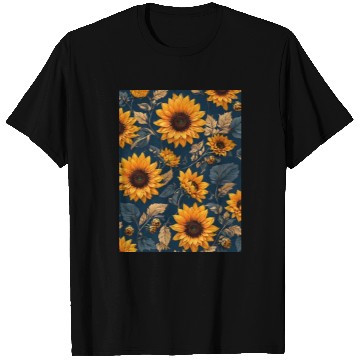 Discover cool a sunflower pattern designed cute T Shirts