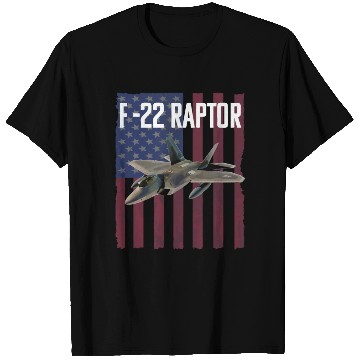 Discover F 22 Raptor Aircraft USA Flag T Shirts
