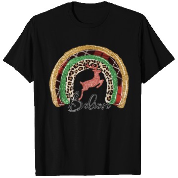 Discover Xmas Christmas Believe Deer Buffalo Plaid T Shirts
