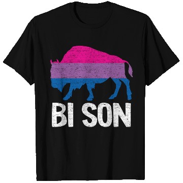 Discover Bi Son Lgbbt Flag Bisexual Bison Funny Bi Pride T Shirts