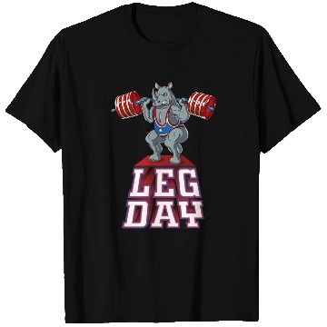 Discover Leg Day Rhino Weight Lifting Squat Gym T Shirts