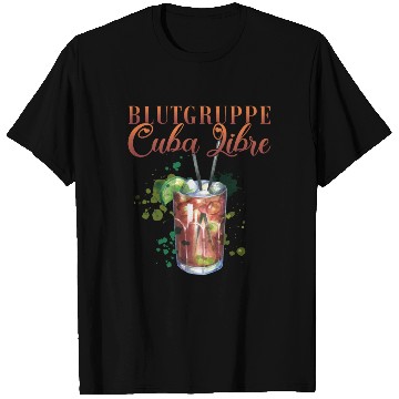 Discover Blutgruppe Cuba Libre Cocktail Bartender T Shirts