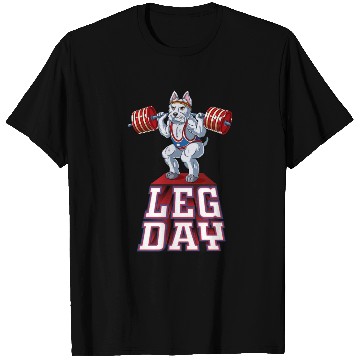 Discover Leg Day Westie Weight Lifting Squat Gym T Shirts