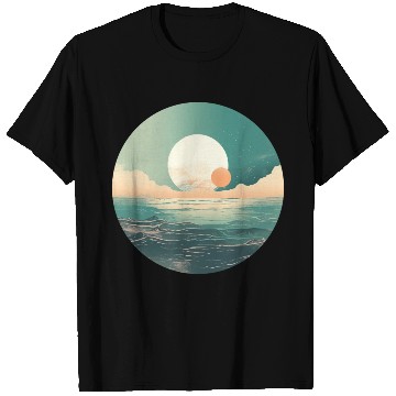 Discover Mystical Deep See Moon Tides and Clouds T Shirts