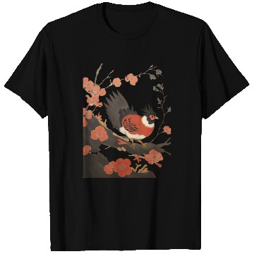 Discover The Bird on the Cherry Blossom Tree T Shirts