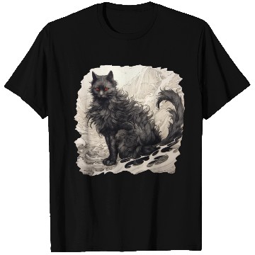 Discover Japanese ink art Cat T Shirts