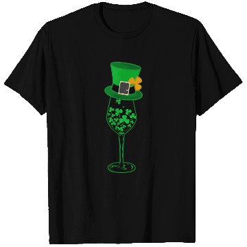 Discover Irish Green Shamrock St Patrick's Day Wine Drinkin T Shirts