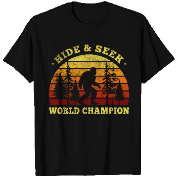 Discover Hide And Seek Bigfoot World Champion Retro T Shirts