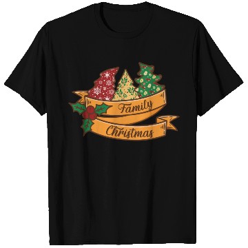 Discover Xmas Family Christmas Mistletoe Fir Tree T Shirts