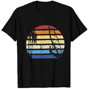 Discover Windsurfers Sailing Into A Retro Windsurfing T Shirts