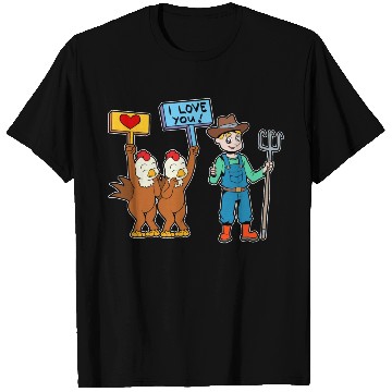 Discover Chickens Love The Farmer Chicken Farmer T Shirts