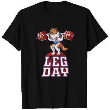 Discover Leg Day Sheltie Weight Lifting Squat Gym T Shirts