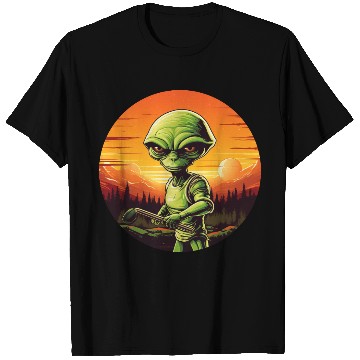 Discover Green Alien Golfer - Extraterrestrial Playing Golf T Shirts